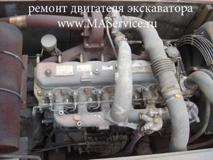 Ремонт двигателя экскаватора Hitachi ZAXIS 350-LCH (Хитачи ZAXIS 350LCH), двигатель Исузу (Isuzu AA-6HK1X)