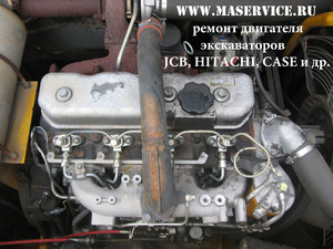 Ремонт двигателя экскаватора JCB JS-200LC (JCB JS200LC), двигатель Исузу (Isuzu 4HK1X) Джисиби JS-200-LC, 